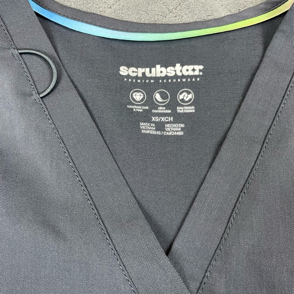 Scrubstar Women’s XS Premium Performance Stretch Scrub Top V-Neck - Picture 3 of 4
